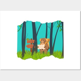 Bear Lost in Jungle Posters and Art